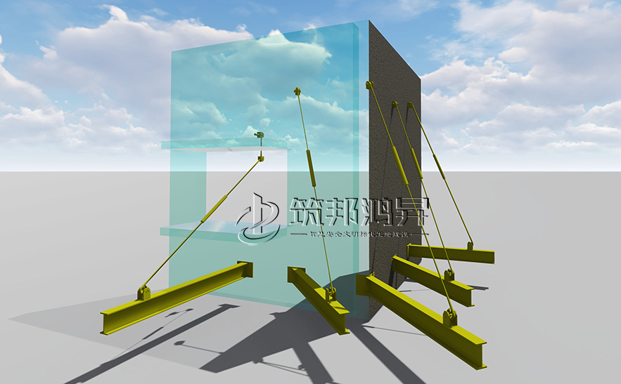 新型花篮悬挑架3d效果